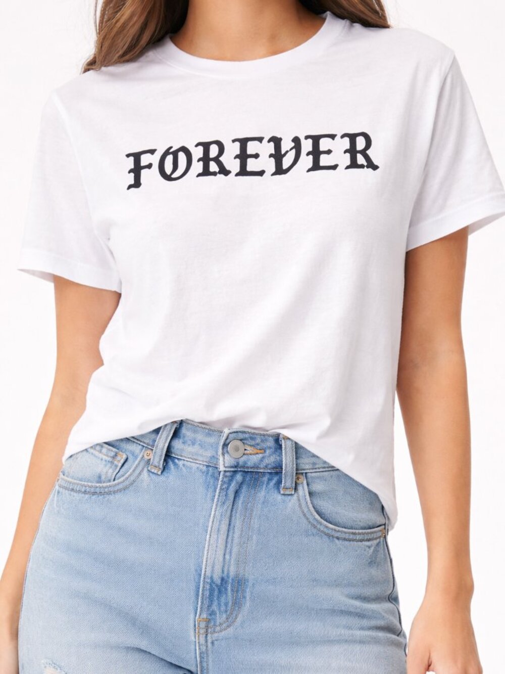 New Yours Truly by Phora "Forever" Short Sleeve T-Shirt Size M